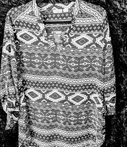 Cato aztec printed blouse